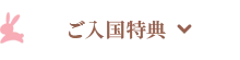 ご入国特典
